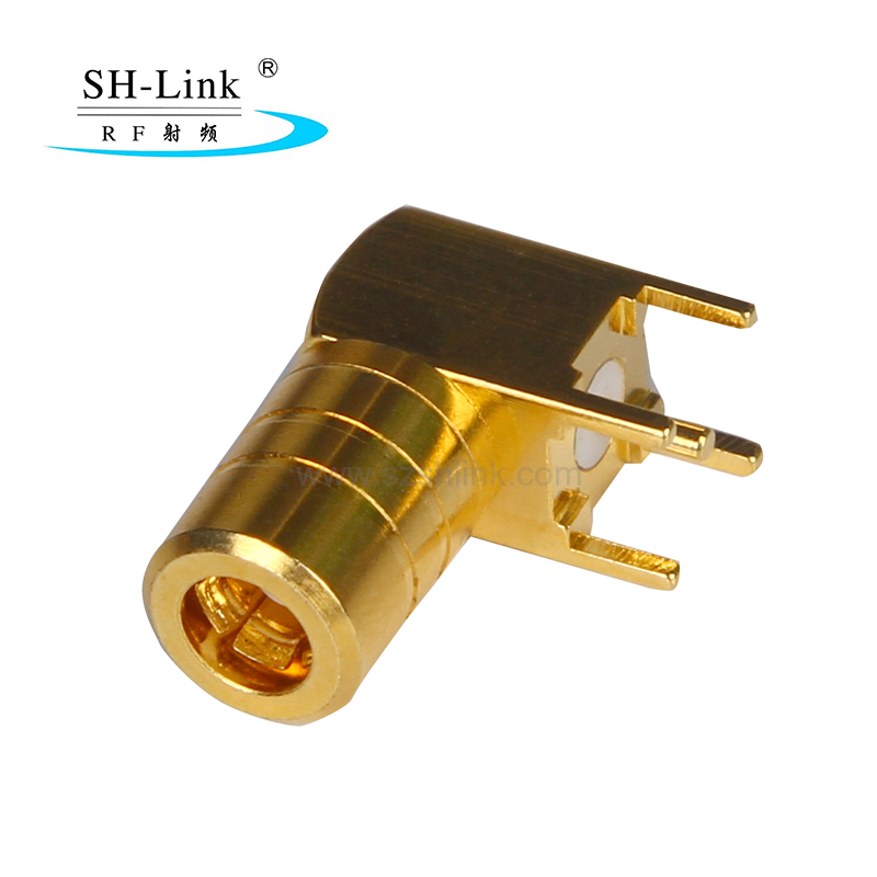 RF coaxial SMB female connector for PCB mount